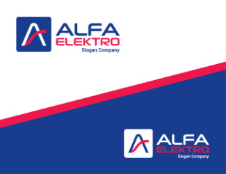 Projekt graficzny logo dla firmy online ALFA ELEKTRO